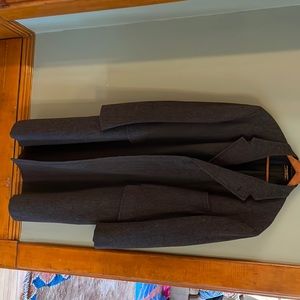 Gray herringbone brooks brothers overcoat
